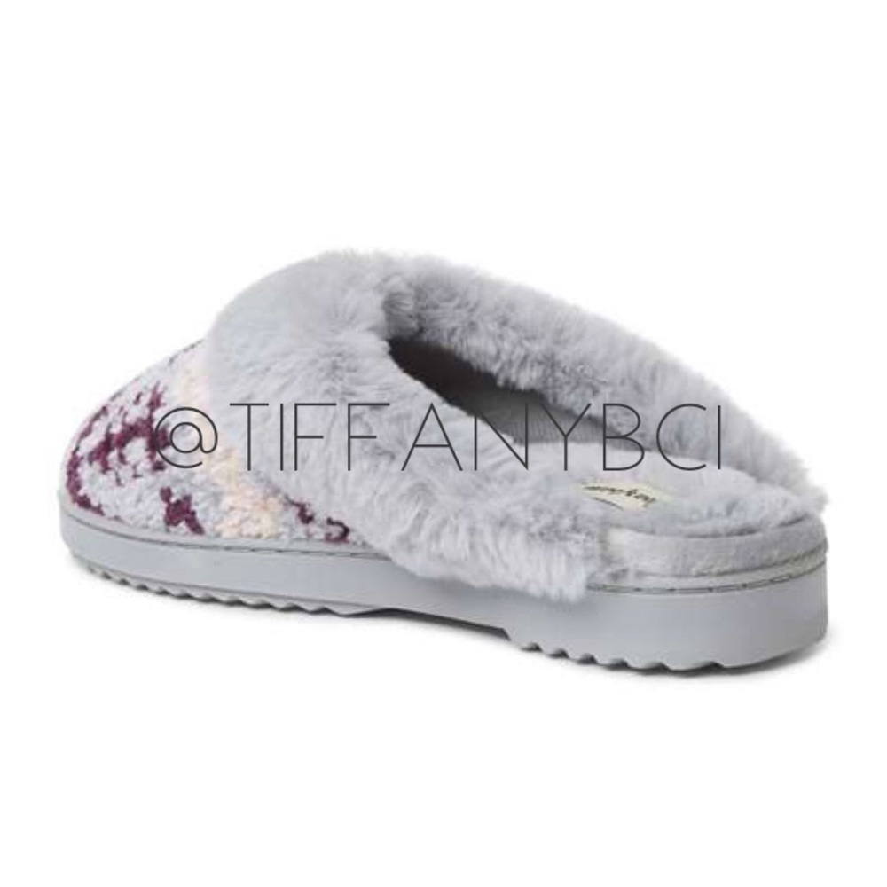 Dearfoams Allison Chenille Fairisle Slippers - Picture 4 of 10